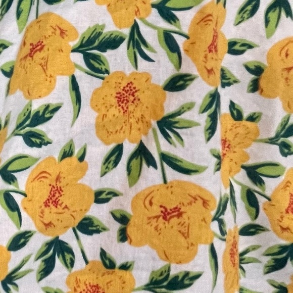 TCEC Floral Print Puff Shoulder Blouse Sz L Summer Cottagecore Vacation Boho - Picture 15 of 16